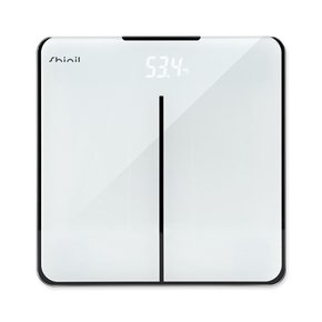 신일 자동전원 전자식 체중계 SHM-2505 화이트 / AAA건전지 슬림강화유리