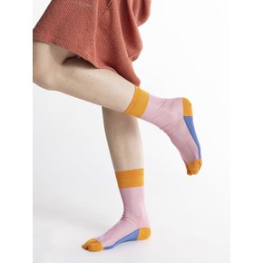 SOCKS TMD VISCOSE PINK+ORANGE+DENIM