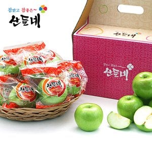 산들네 [7/25(목)순차출고] [산들네] 껍질째 먹는 경북 아오리 세척사과 2.5kg 13과내외