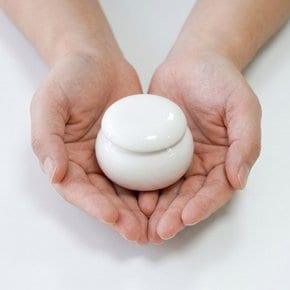 현관 미니 소금단지 돈단지 액막이 풍수 작은 흰색 백자 도자기 복 항아리