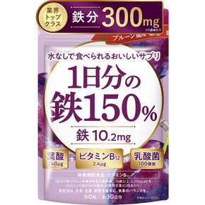 150% 10.2mg B12 GMP 신일본 건강 1일분의 철 철분 엽산 240μg 비타민 유산균 100억개 자두