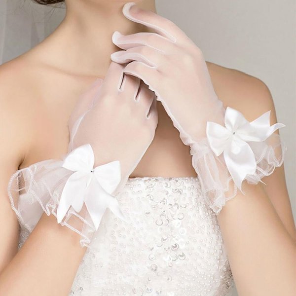 [옷자락] 여성 레이스 촬영 프릴 소품 리본 장갑