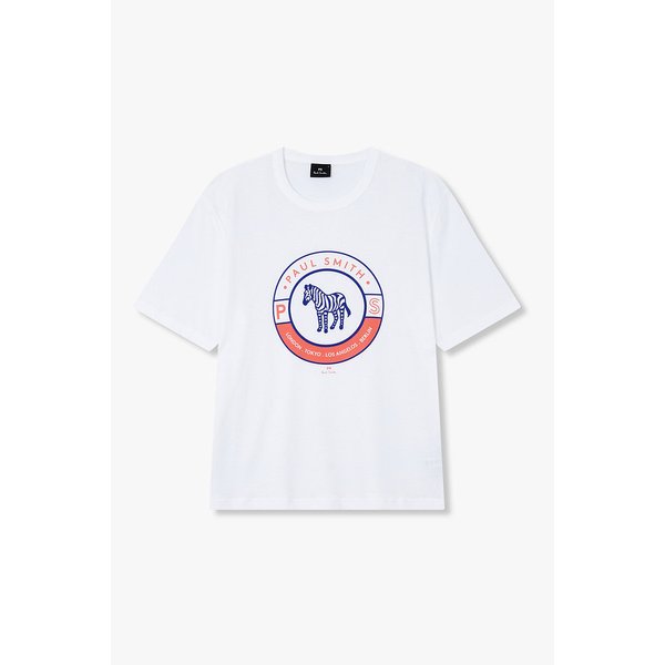 [PS PAUL SMITH] 지브라 프린트 코튼 티셔츠 5735327007000