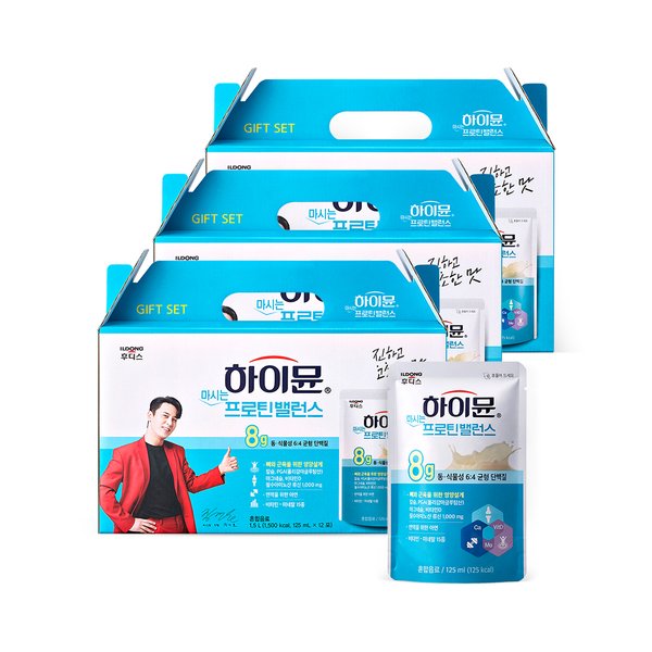 [비밀특가] 하이뮨 마시는 프로틴 밸런스 3박스(125mL 총36입)