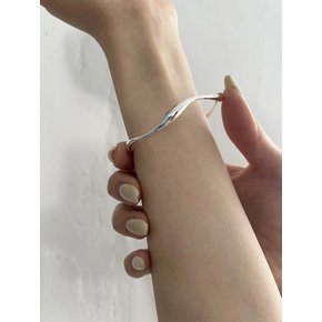 [925silver] Wave bangle