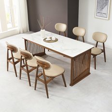 히트가구 CZ2332 6인 세라믹식탁 의자 세트 2colors