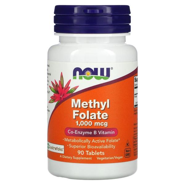 미국직구 NOW Foods 나우푸드 활성 엽산 메틸 폴레이트 1000mcg 90정 2팩