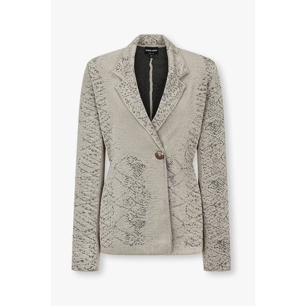 여성 자카드 스트레치 저지 싱글 자켓 A125317509000