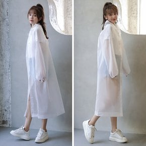 남녀공용 레인코트 다회용 고급우의 EVA 우비