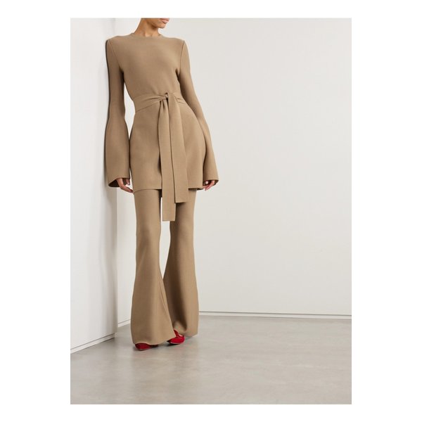 테나스 벨트 울 캐시미어 혼방 미니 드레스 카멜 1647597349504032