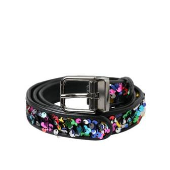 이스퀘어 5030211 Dolce  Gabbana Sequined Metal Buckle Women Womens Belt