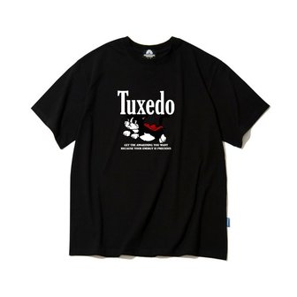 트립션 TUXEDO CAT GRAPHIC 티셔츠 - 블랙