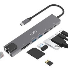 8in1 C타입 HDMI PD충전 랜포트 멀티허브 CRH-24