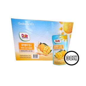 돌 Dole 워터젤리 망고(130mlx30개)-1박스 무료배송 새콤달콤 짜먹는 과일젤리 간식 디저트