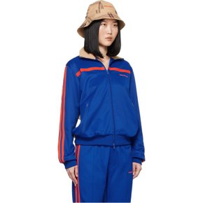 블루 adidas Originals 스탠드 칼라 트랙 재킷 242752F097001