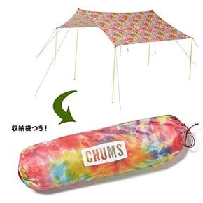 참무스 Booby Square Tarp CH62-1343 캠프 터프 텐트 : Tie Dye CHUMS