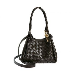 우먼 Bottega Veneta 스몰 Andiamo 인트레치아토 레더 크로스백 숄더백 Fondant/ Brass 9276119