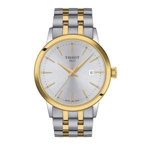 독일 티쏘 메탈 시계 Mens 워치 Only Time Tissot Classic Dream Bicolour T129.410.22.031.00 S