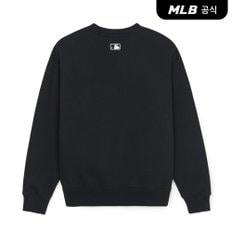 [코리아공식] 베이직 스몰로고 오버핏 기모 맨투맨 NY (Black)