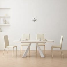 보니애가구 리브레 6인용 24T 포세린 세라믹 식탁 세트 1600 (의자4)