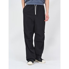 RIBSTOP CURVED PIPING TRACK PANTS BK