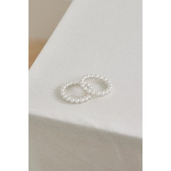 크리스토플 실버 플레이트 펄 비즈 냅킨 링 2개 세트 46376663163045523