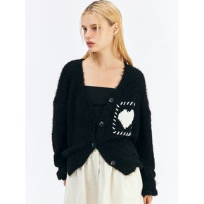 Heart Cardigan BLACK