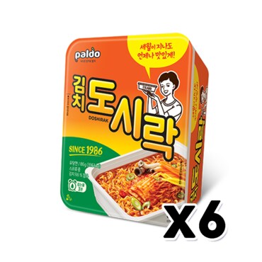  팔도 김치도시락 소컵 86g x 6개