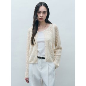 [From ITALY] 펀칭 썸머 라운드넥 니트 가디건 MDCD046_6 Colors