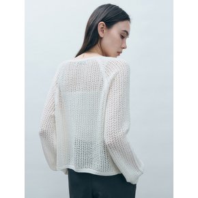 [From ITALY] 펀칭 썸머 라운드넥 니트 가디건 MDCD046_6 Colors