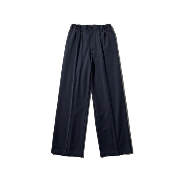 RIPLEY WOOL BLENDED WIDE PANTS (DARK NAVY)