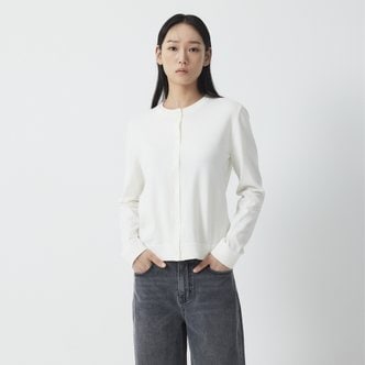 JAJU 여 긴팔 가디건(IVORY / BLACK)