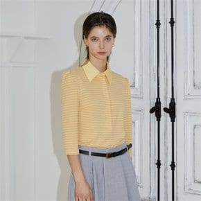 [와이제이] JUDE STRIPE POLO T SHIRTS_YELLOW