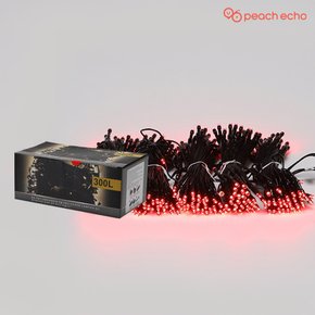 LED 트리전구 검정선 300구 적색 (전원코드포함)