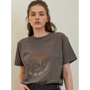 Deer gradation t-shirt_ Charcoal