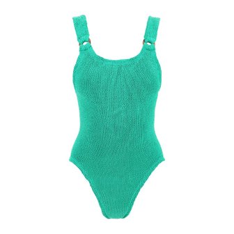 HUNZA G [해외배송] 훈자 지 원피스수영복 DOMINO SWIM M CRINKLE EMRLD