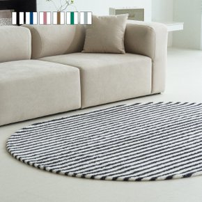 세일러 스트라이프 소프트 타원형 러그 카페트 6COLOR