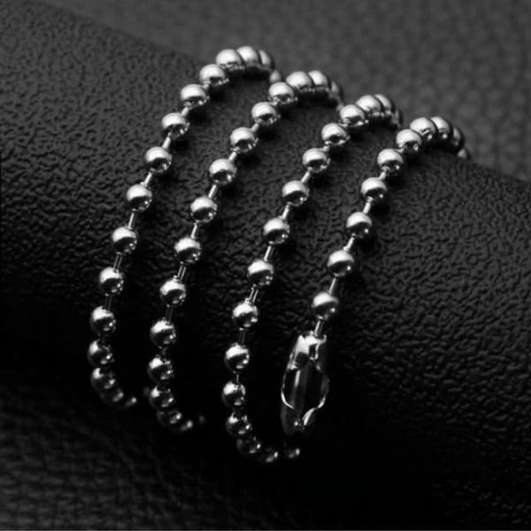 스틸 써지컬 추천 군번줄 체인 꾸안꾸 목걸이(3.2mm) (WFI08DP)