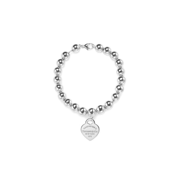 리턴 투 하트 태그 비드 7in 실버 팔찌 27630138