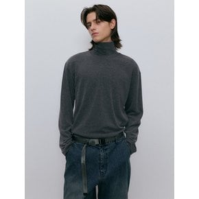 Turtleneck long sleeve t-shirt (charcoal)