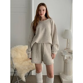 [SET] Knit Sweatshirt+Half Pants Set-up (2 colors) VSET_004