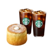  부드러운 디저트 세트(ICE)]카페 아메리카노T 2잔+부드러운 생크림 카스테라