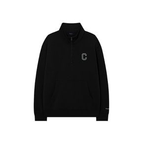 C로고 하프집업 맨투맨 블랙 CO2503CR08BK