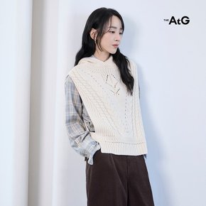 [미리주문10%]26FW 울블렌드 후드 케이블 베스트