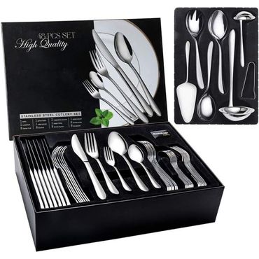  영국 빌레로이앤보흐 커트러리 JIALONGDA 48Piece Cutlery Set 스테인리스 스틸 Flatware with 8