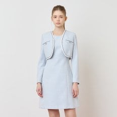 오픈자켓 콤비 배색 미니 원피스 EWOPPB0400