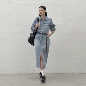 나인 CANOLA COLLAR DENIM DRESS OP6150SG