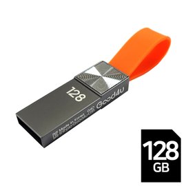  굿포유 실드 G40 USB 메모리 128GB 고무 스트랩 레이저 각인