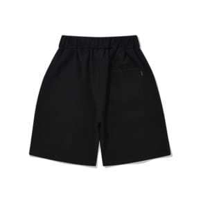 SP SAINT LOGO TWO TUCK SWEAT SHORTS-BLACK