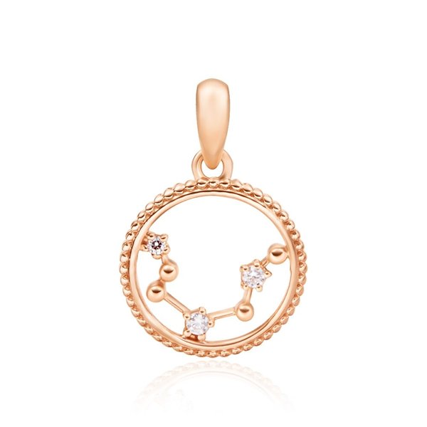 [비앤비골드] 14K 원형 볼볼 물병자리 별자리 펜던트 JNP23474